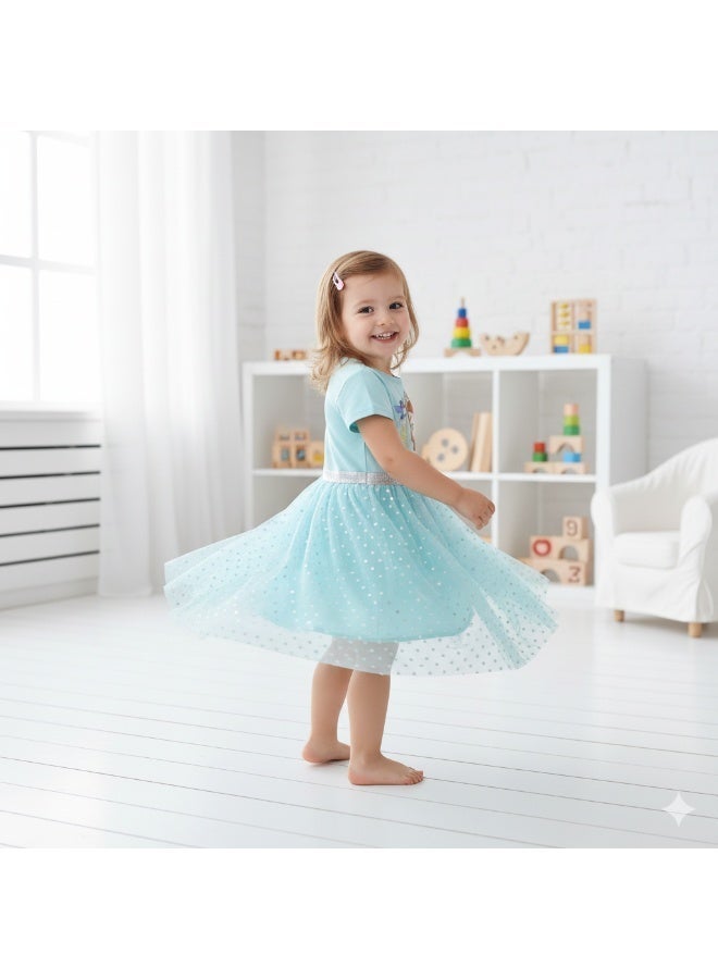 Disney PRINCESS CINDERELLA - GIRL'S TULLE DRESS 100% COTTON | MESH 100% POLYESTER| - Image 2